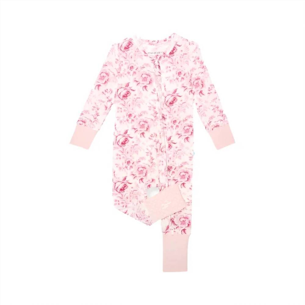 NEW POSH PEANUT baby girls jolene convertible one piece sleeper in pink